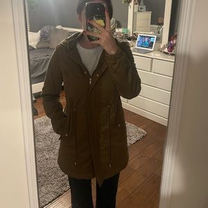 H&M Brown quilted parka jacket